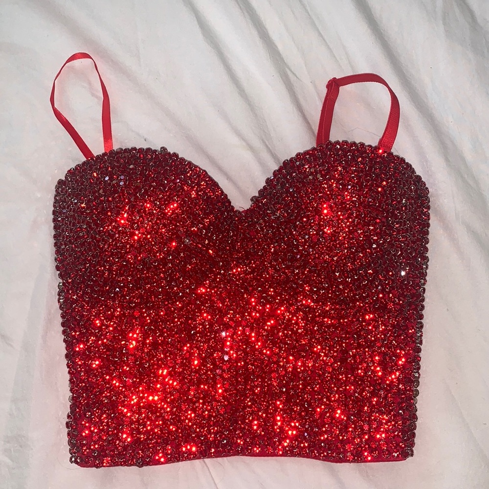 Rhinestone bustier❤️